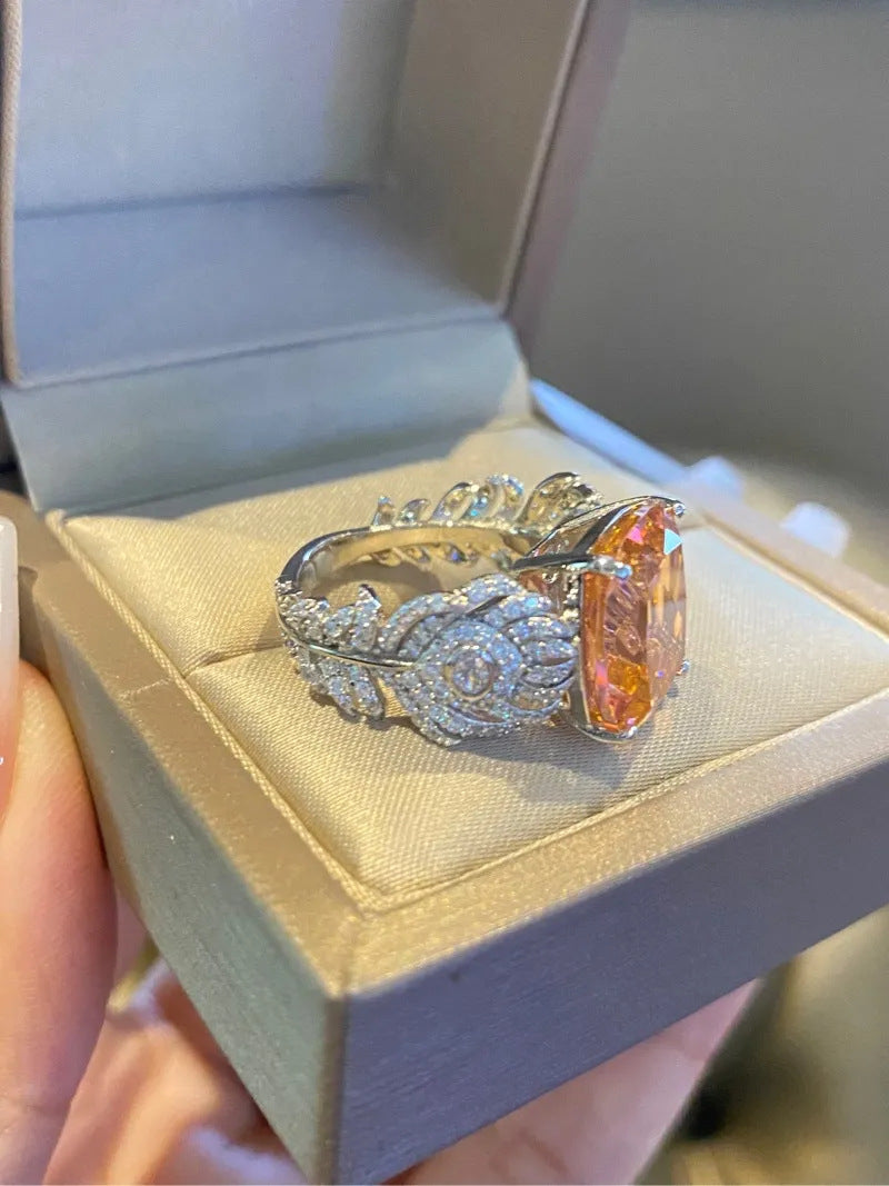Bird's Feather Realm Morgan Ring High Carbon Diamond Morgan