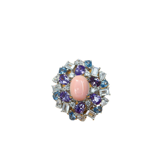 High Carbon Diamond Conch Beads Natural Rouge Conch Candy Ring