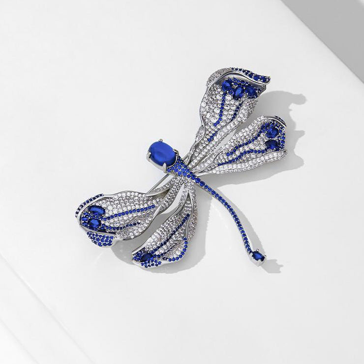 Royal Blue CindyChao Dragonfly High Carbon Diamond Brooch