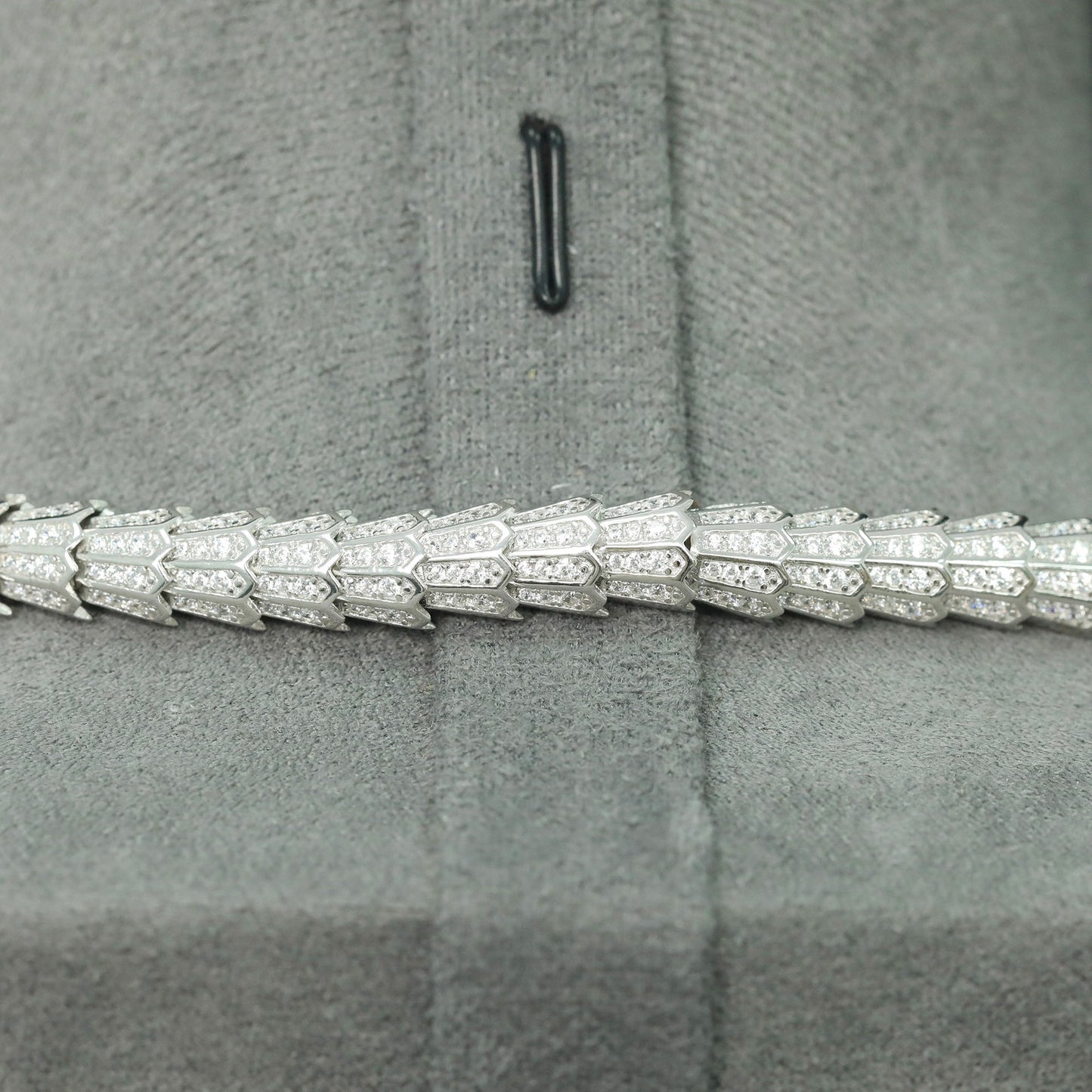 High Carbon Diamond Spirit Snake Muzo Green Silver and Gold Plated Snake Bone Necklace