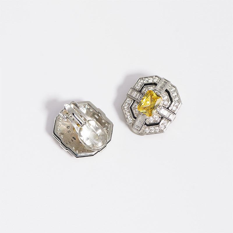 Artdeco style square stud earrings